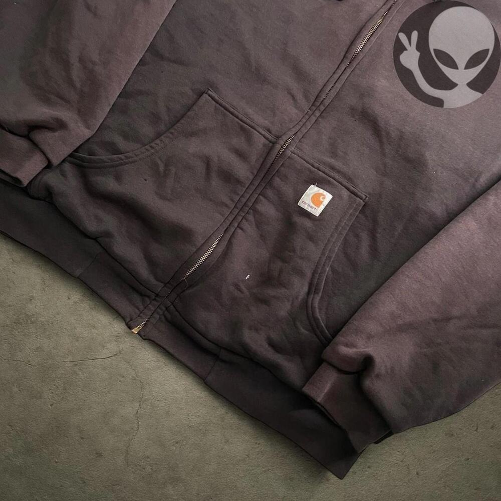 Vintage Brown Carhartt Hoodie Jacket XL - Picture 4 of 8